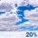 Partly cloudy starting in the evening.