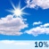 Partly cloudy throughout the day.